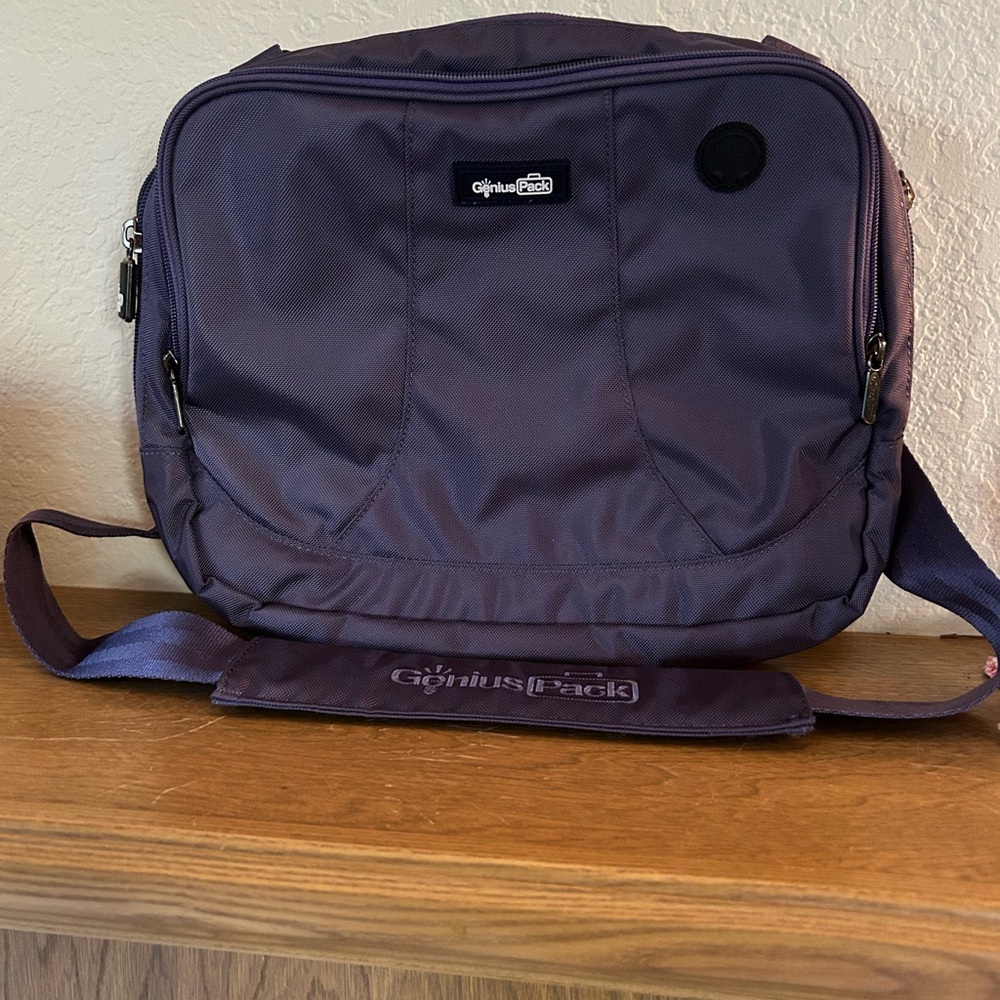 Genius pack Purple unisex Messenger Bag Backpack adjustable